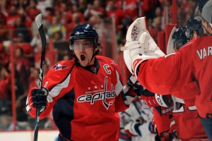 Ovechkin Celebrates the Capitals' First Goal in Game 5